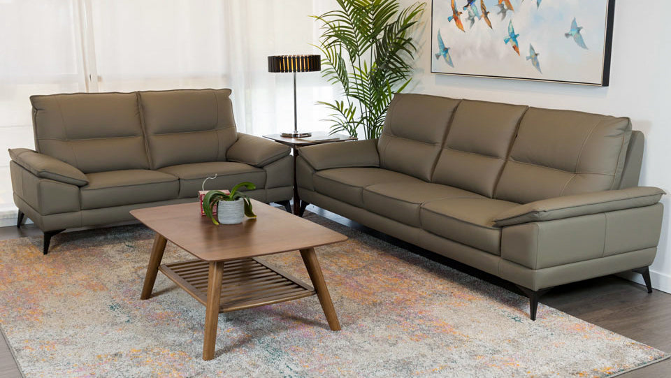 Dorian | Leather Sofa Taupe – Mobler Online