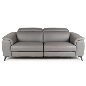 Serenity | Leather Reclining Sofa Dark Grey