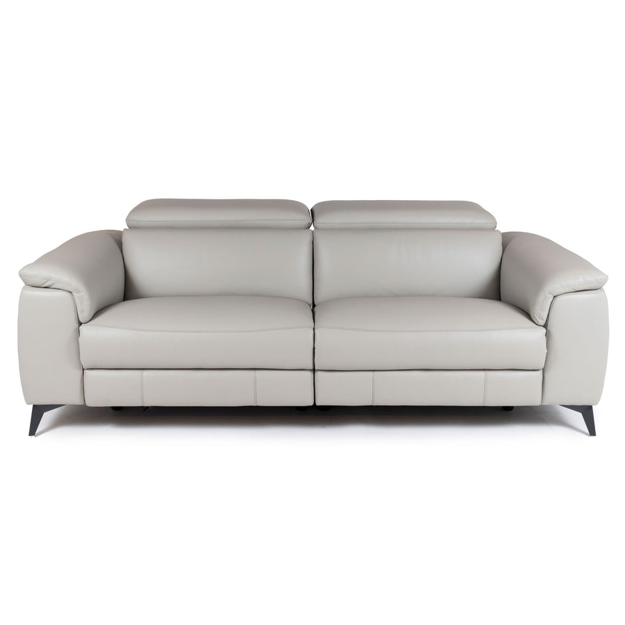 Serenity | Leather Motion Loveseat Light Grey