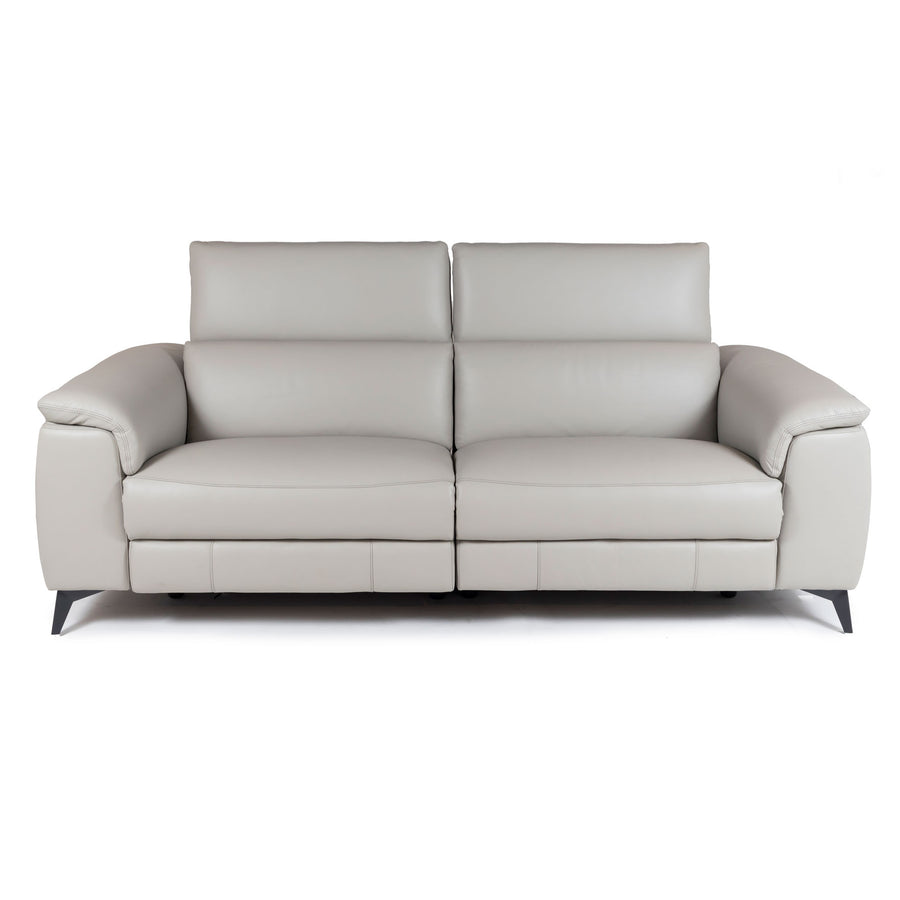 Serenity | Leather Motion Loveseat Light Grey