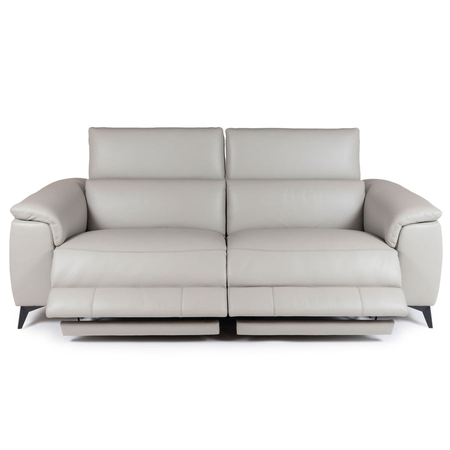 Serenity | Leather Motion Loveseat Light Grey