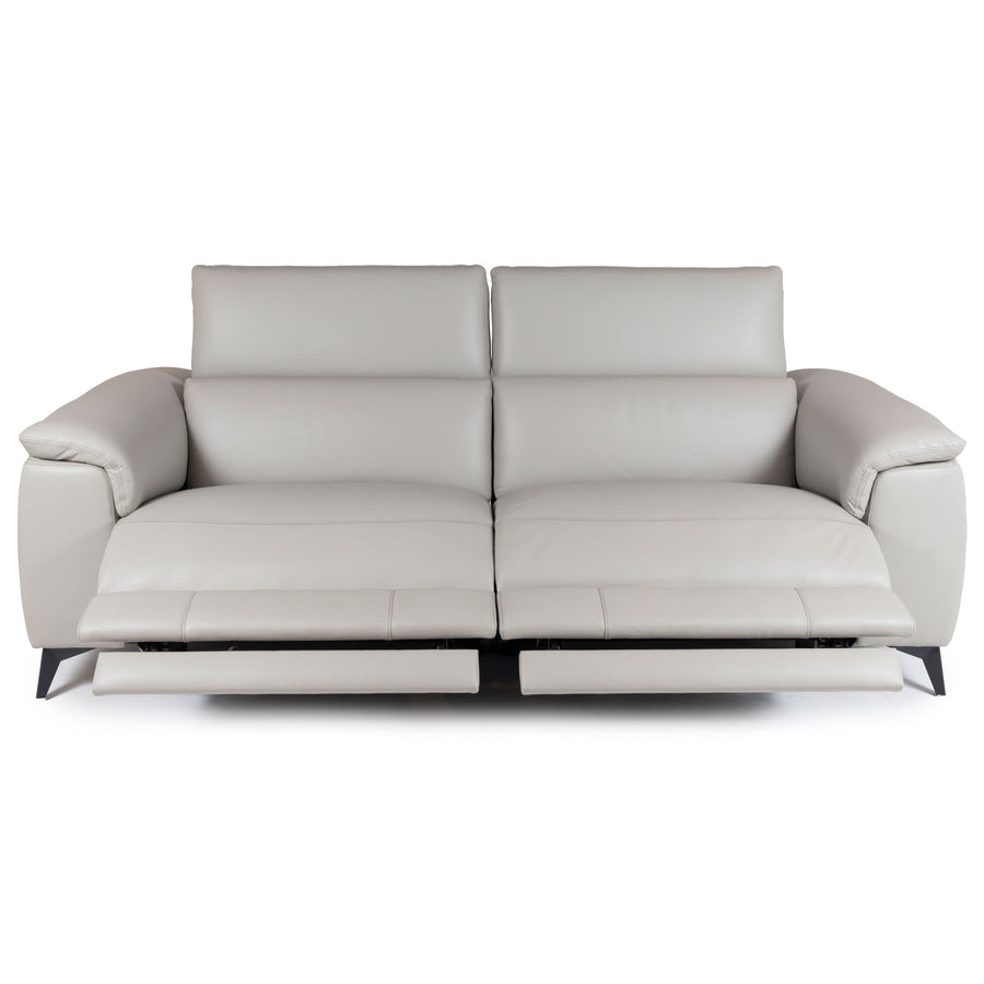 Serenity | Leather Motion Loveseat Light Grey