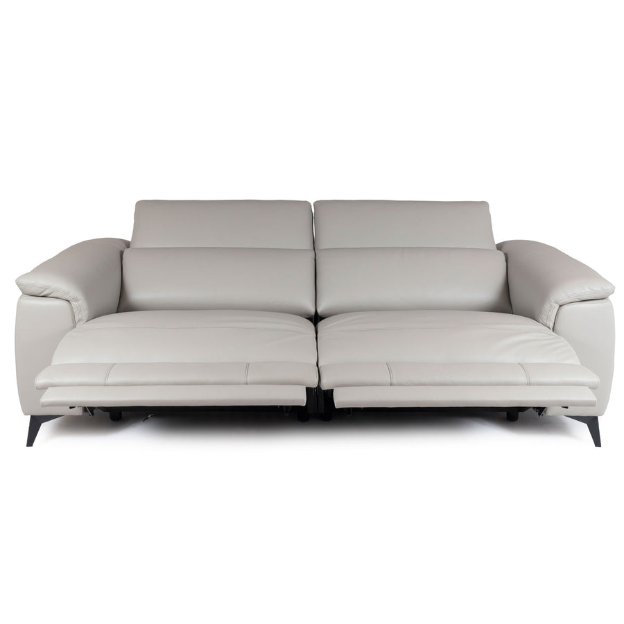 Serenity | Leather Motion Loveseat Light Grey