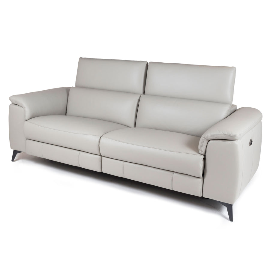 Serenity | Leather Motion Loveseat Light Grey