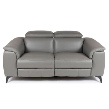 Serenity | Leather Reclining Loveseat Dark Grey