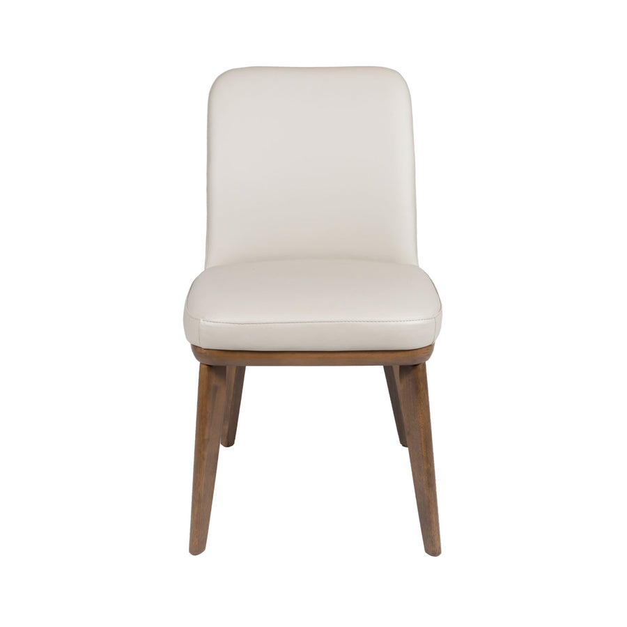 Aria | Leather Dining Chair Light Grey