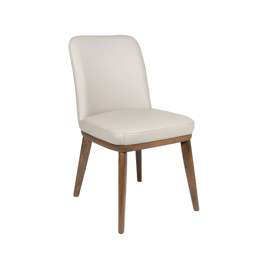 Aria | Leather Dining Chair Light Grey