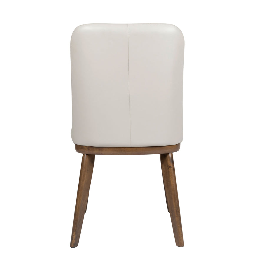 Aria | Leather Dining Chair Light Grey