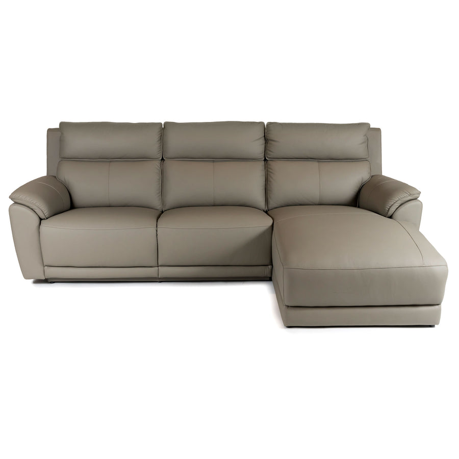 Josephine | Leather Sectional Taupe