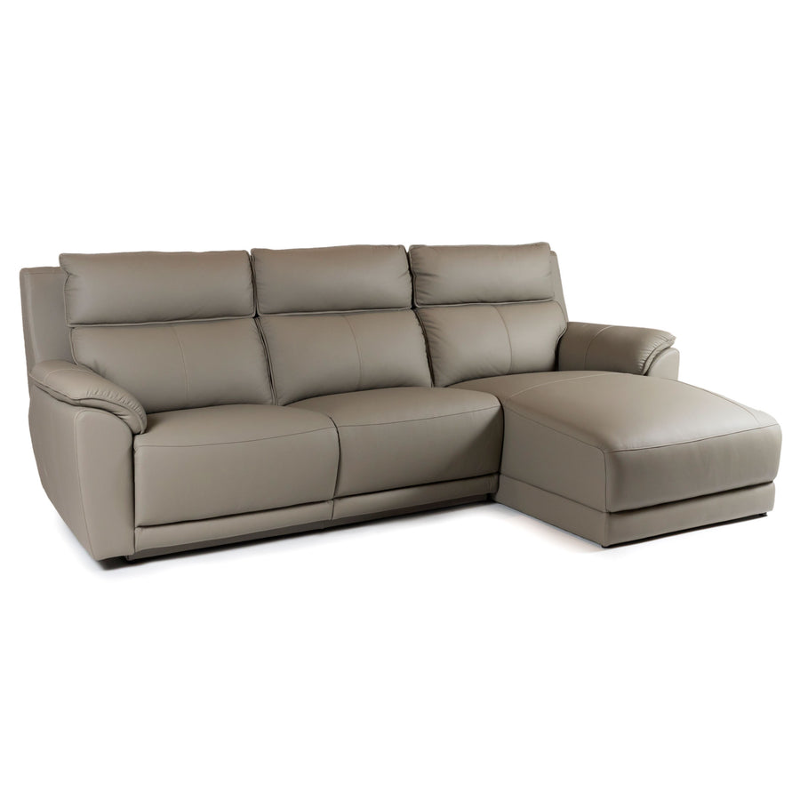 Josephine | Leather Sectional Taupe