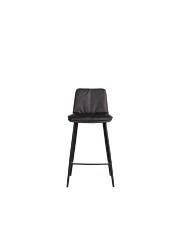 Mobler Online Modern Grey Leather Counter Stool | Belleret| MoblerOnline  Dining Room