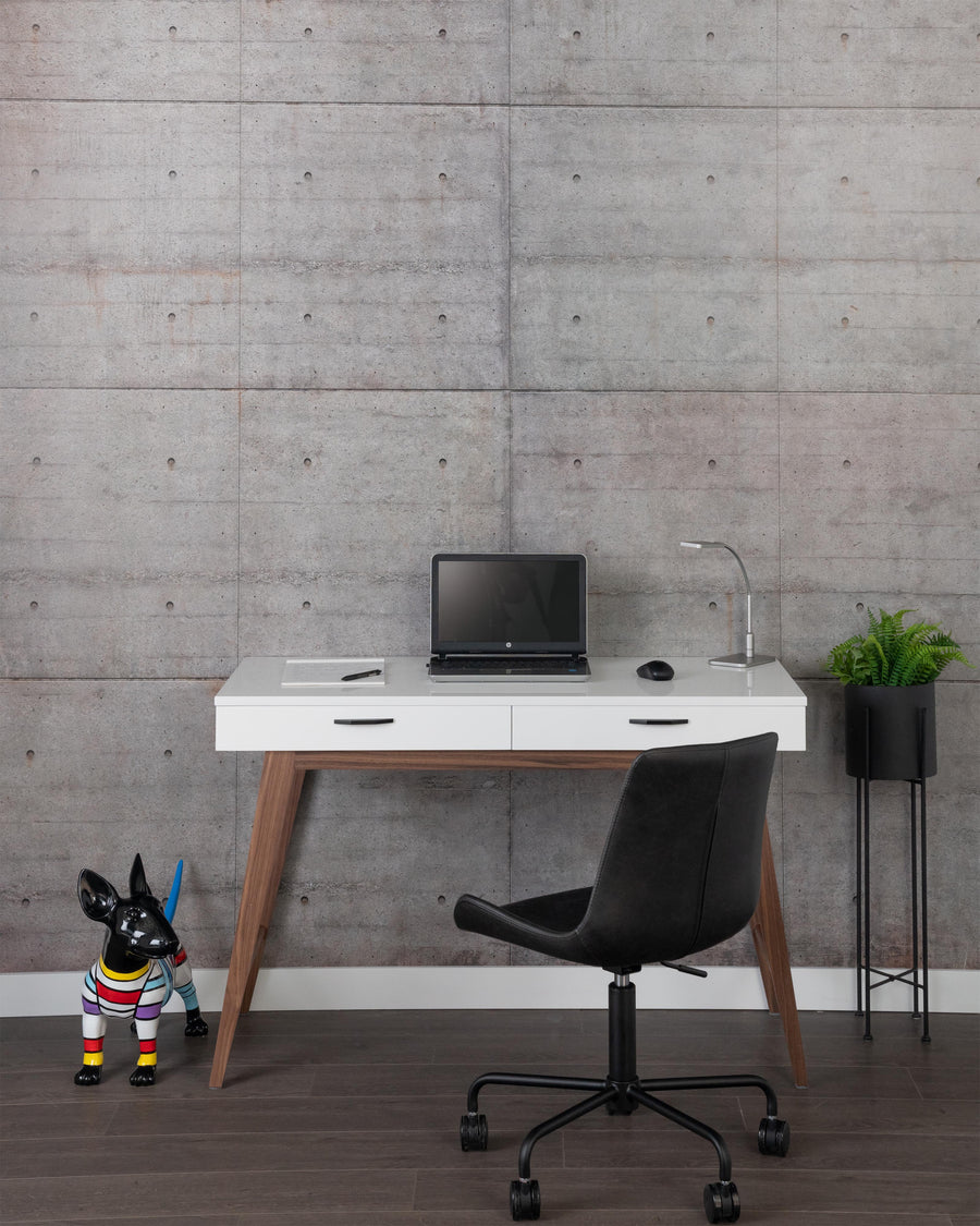 Modern Glossy White Desk | Dahlia | Studio | MoblerOnline