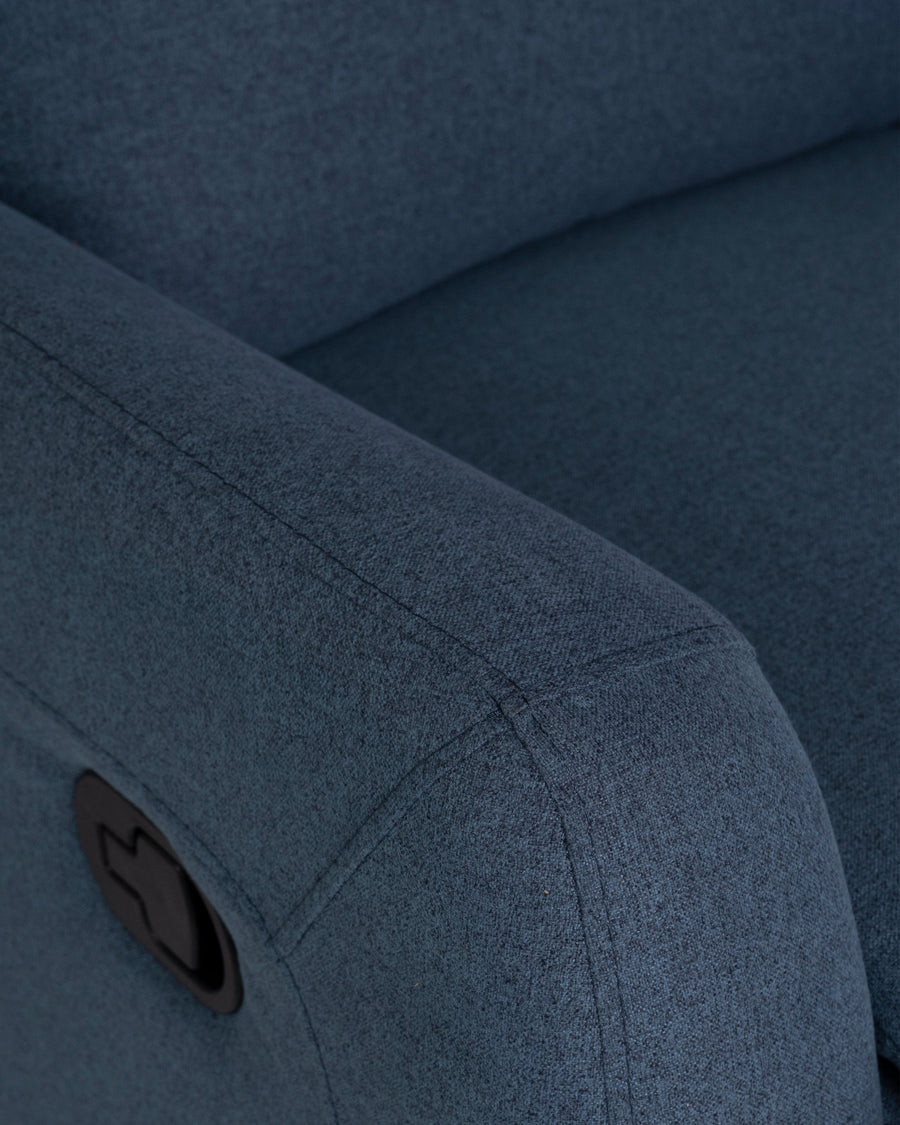 Recliner In Blue | Volta | Close Up Detail View | MoblerOnline