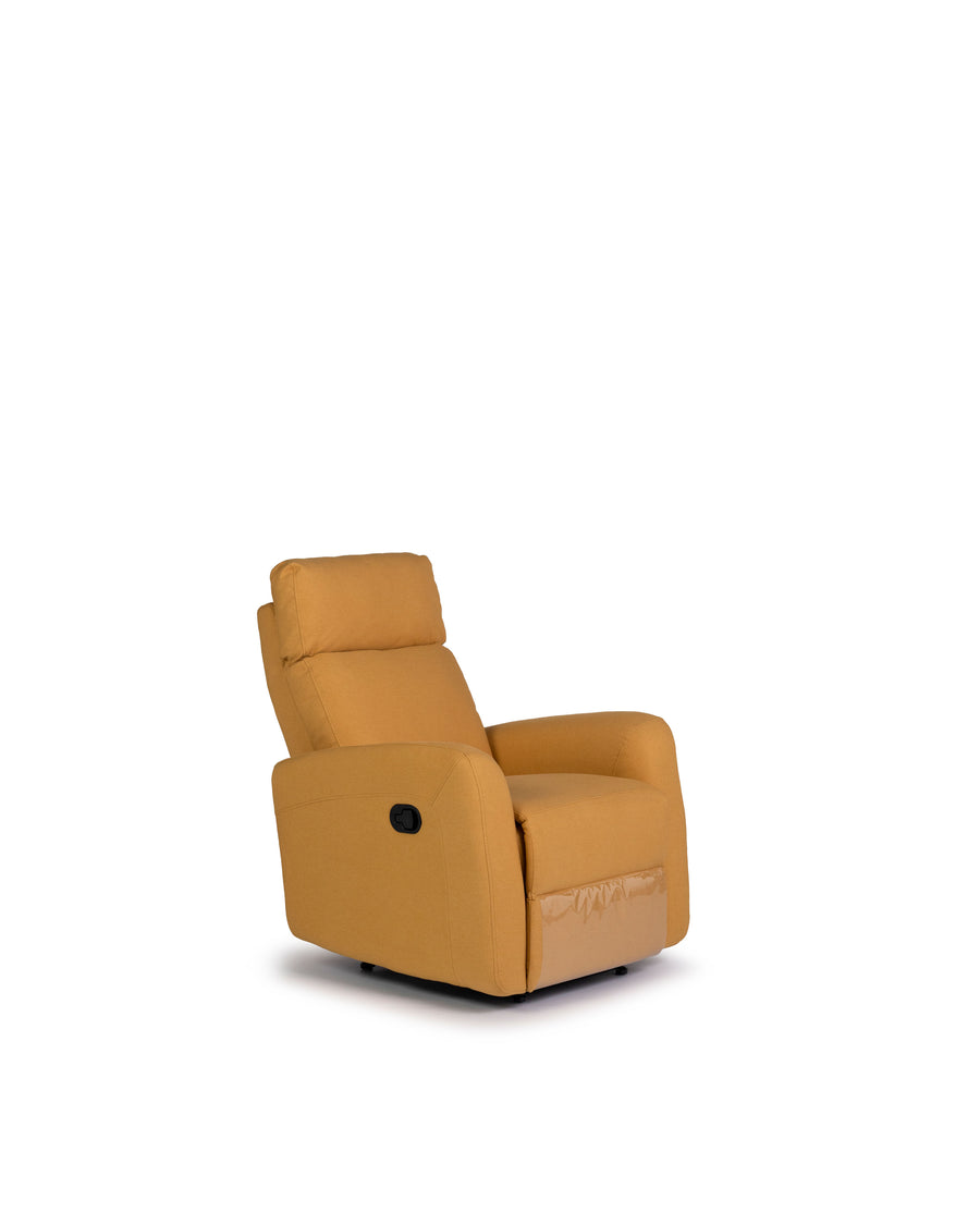 Recliner In Yellow | Volta | Angle View | MoblerOnline 